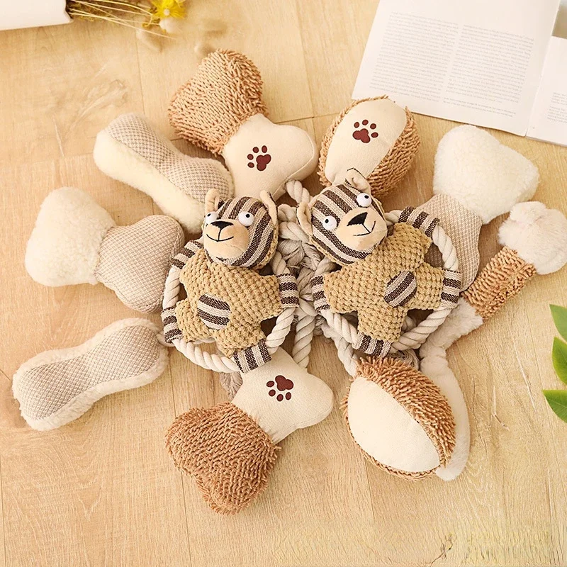 Pet Cotton Rope & Plush Chew Toys | Buy Now at PawDrop