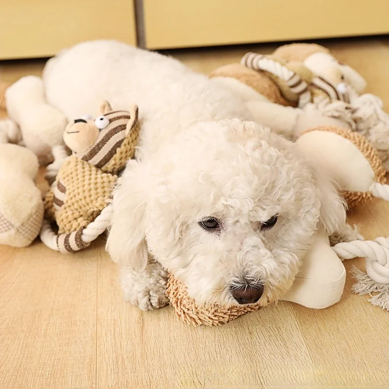 Pet Cotton Rope & Plush Chew Toys | Buy Now at PawDrop